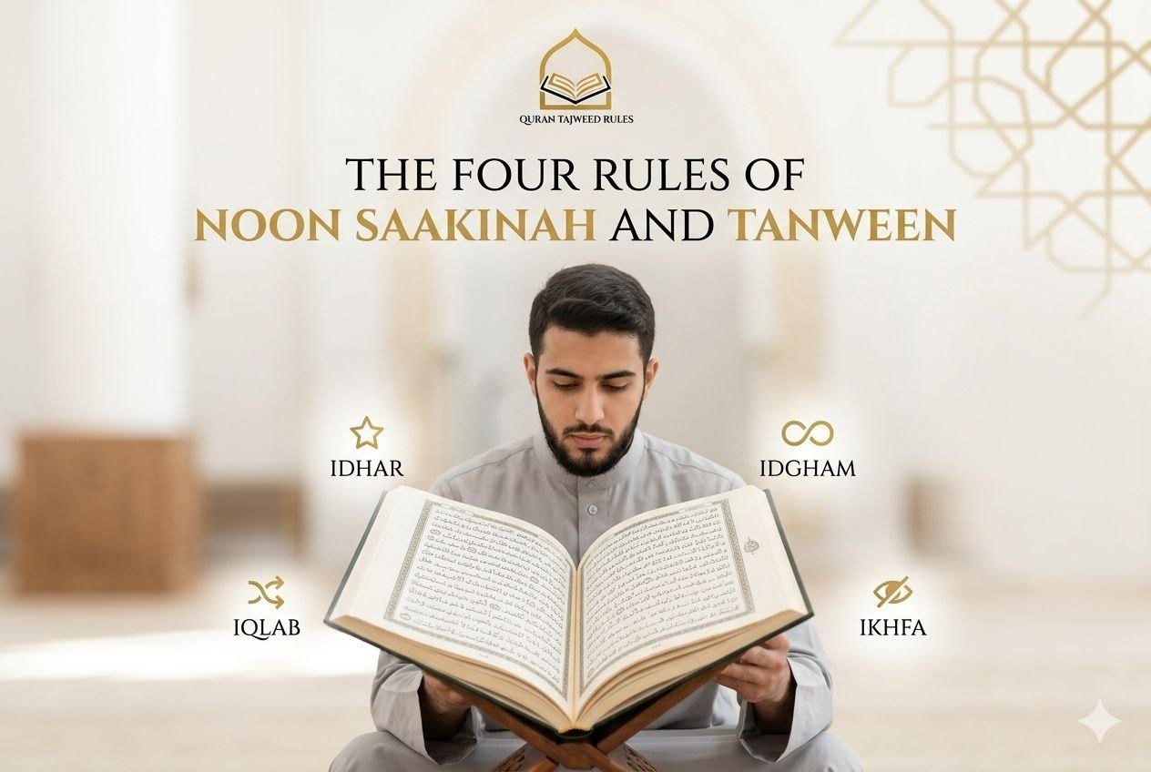The Four Rules of Noon Saakinah and Tanween
